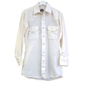 Vintage Miller Western Wear Men's Pearl Snap Button Up Long Sleeve Shirt Size 15